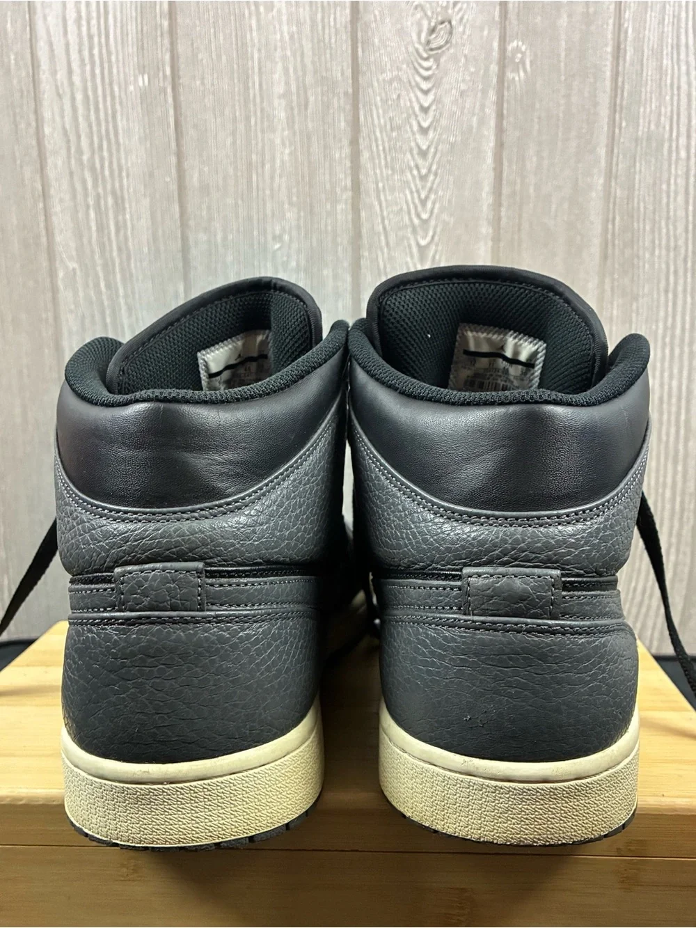 Nike Air Jordan 1 Retro Mid Black and Gray Men's Y2K Sneakers
